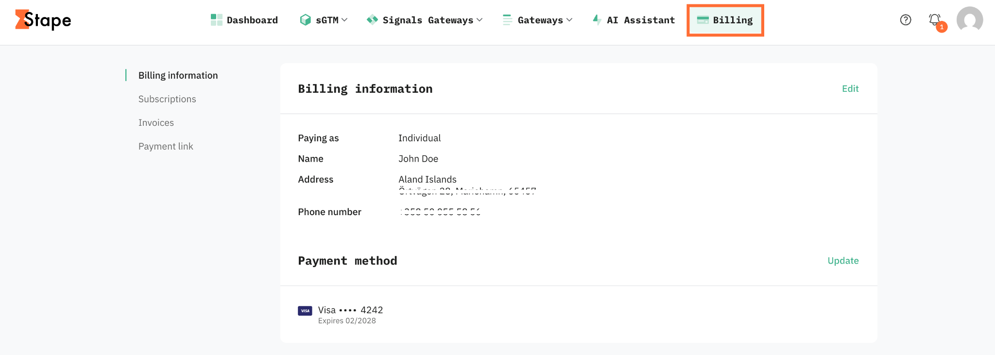 Find billing
