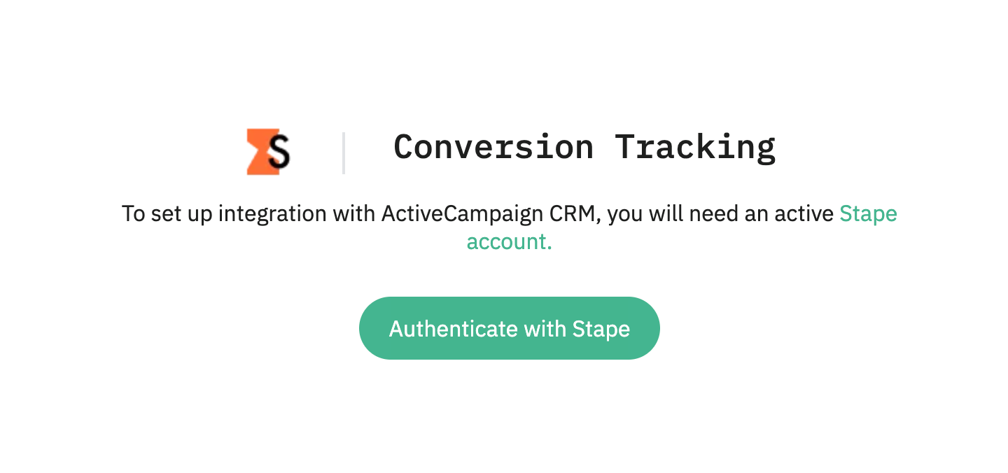 Click Authenticate with Stape