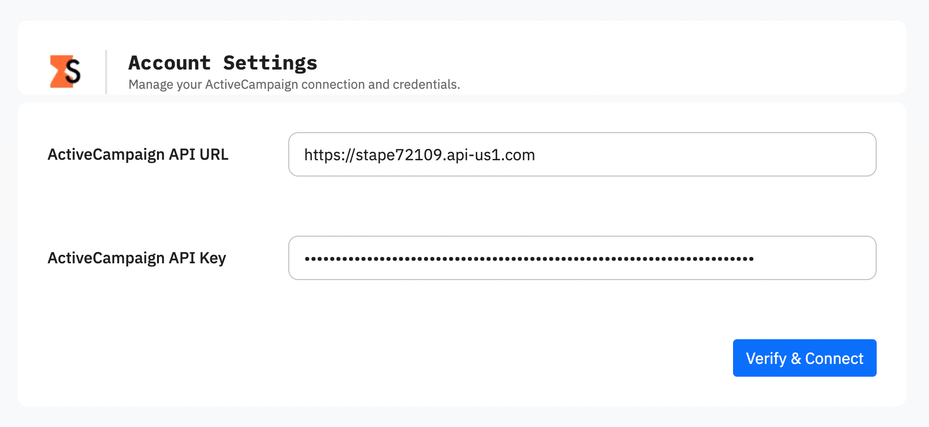 Click “Verify & Connect”