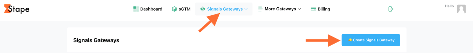 Create Signals Gateway