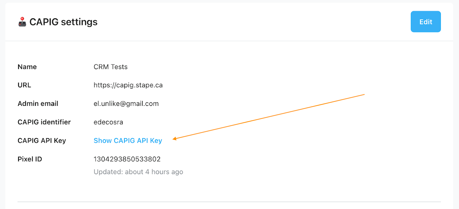 CAPIG API Key
