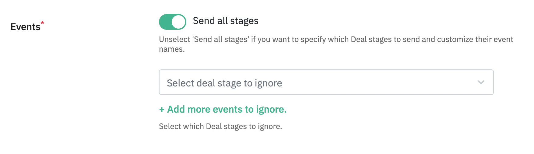 Send all statuses toggle