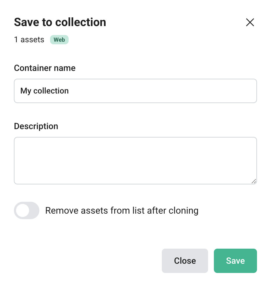 Save to collection