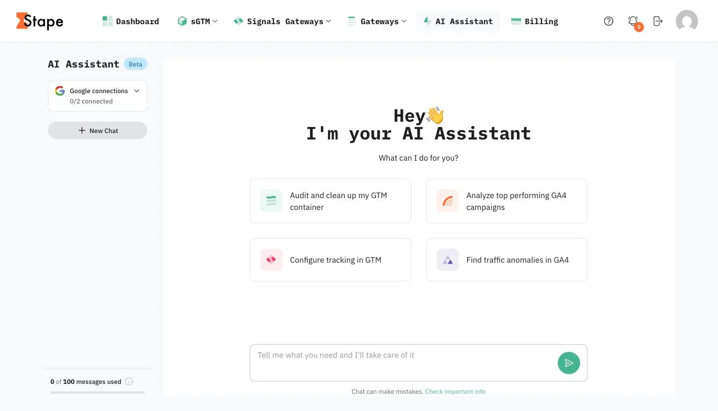 Stape's AI Assistant