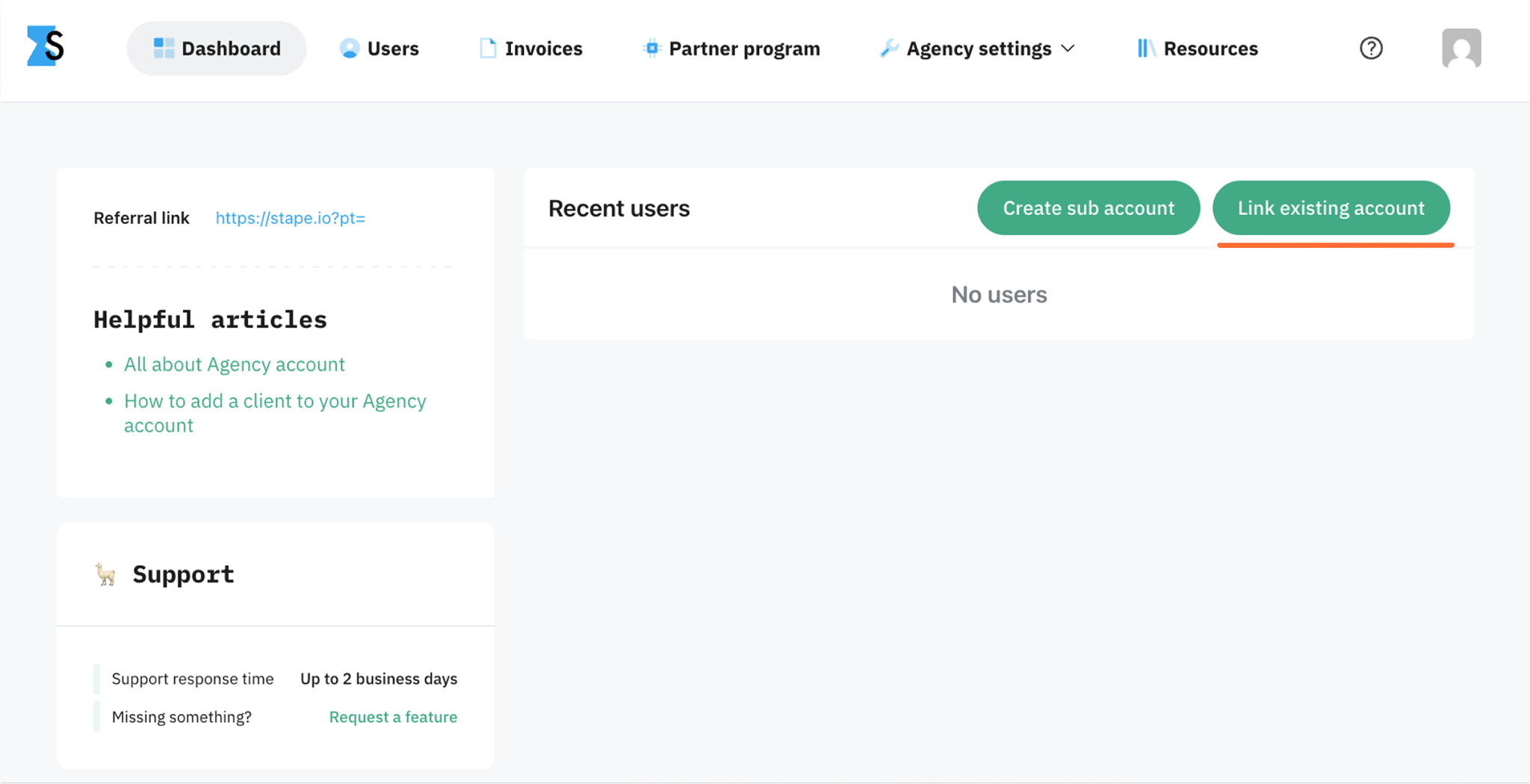 Adding a user to your agency account