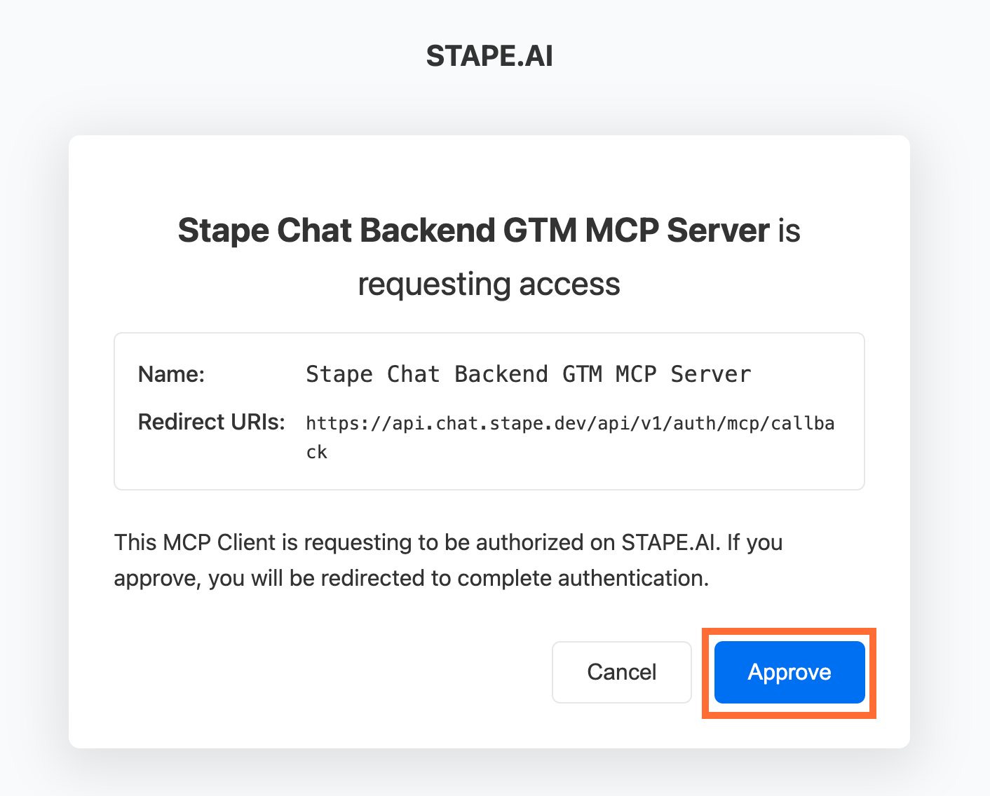 Grant access for Stape