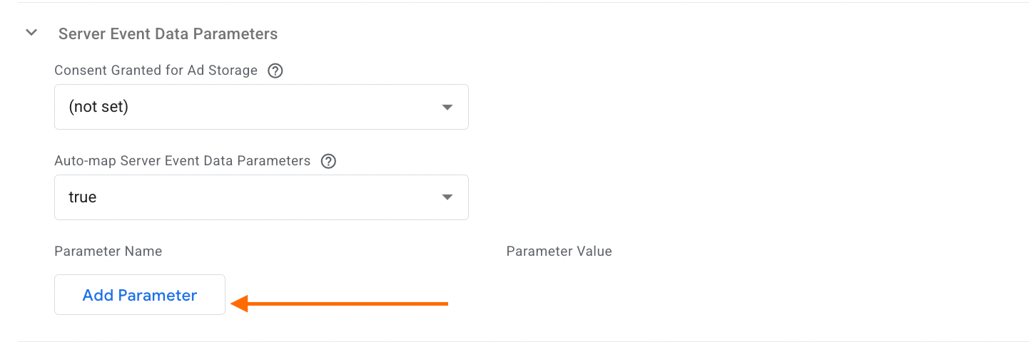 add another parameter in server gtm