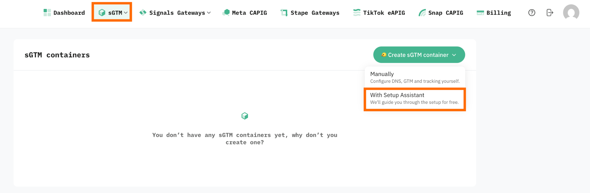 With Setup Assistant