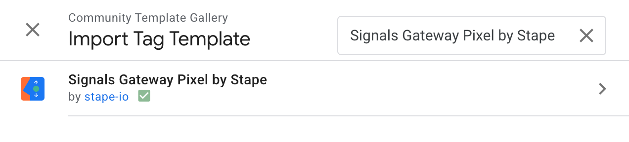 Search for Signals Gateway Pixel by Stape