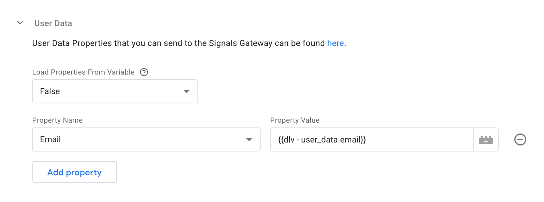 User data