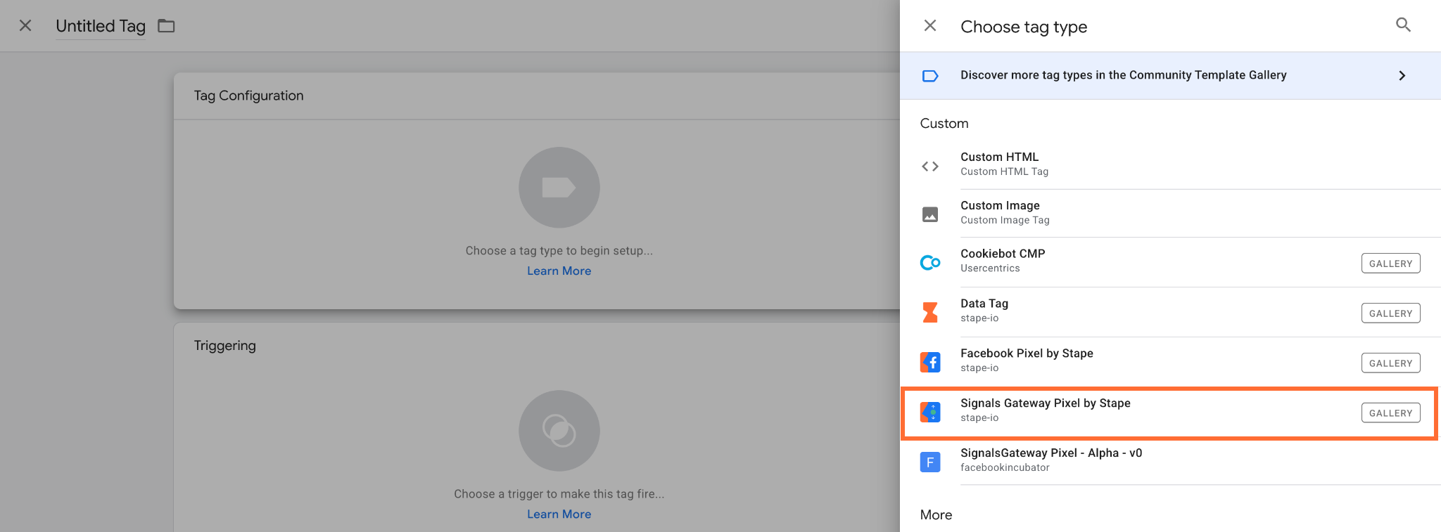 Click Tag Configuration