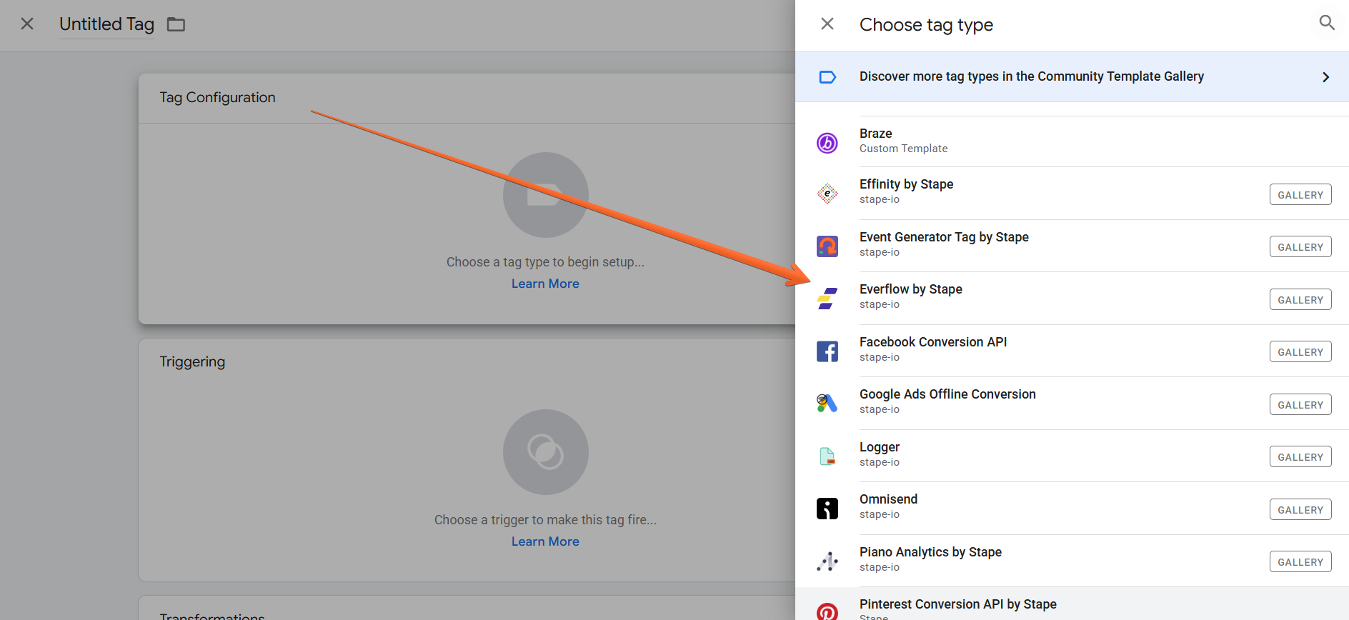 Create the Everflow tag