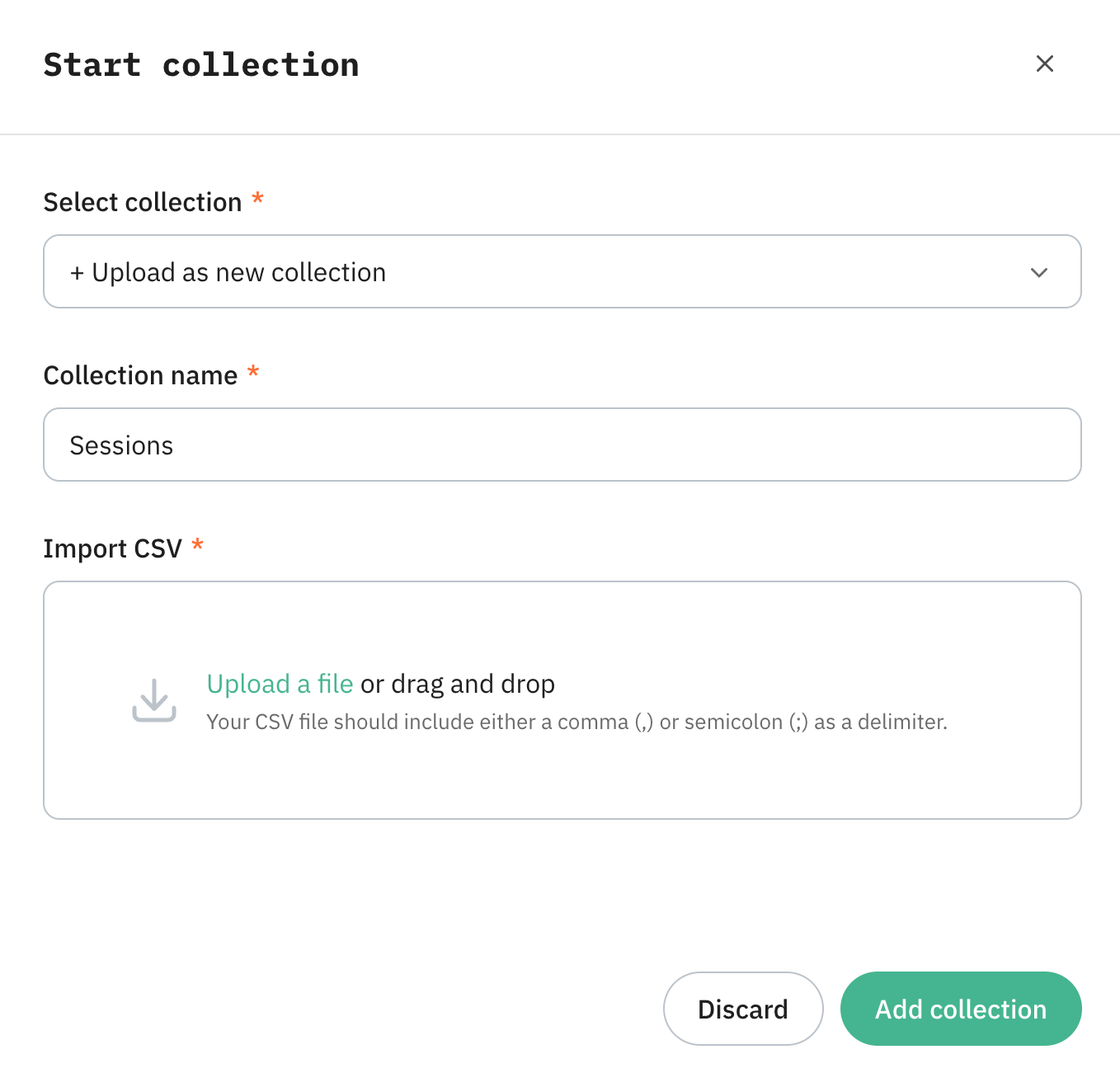 Import a CSV file from your computer