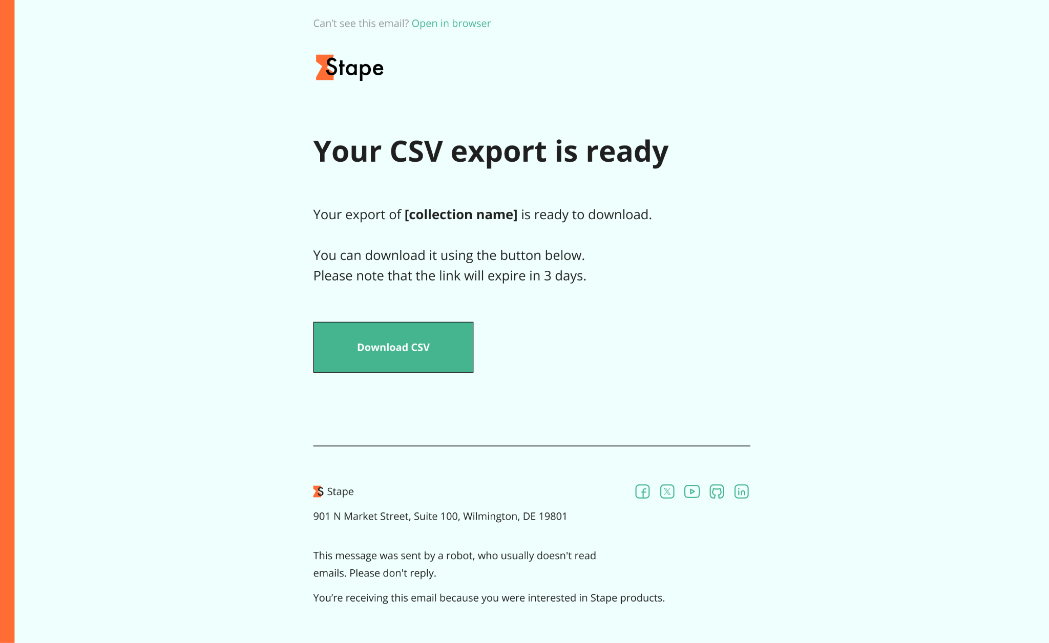Download CSV