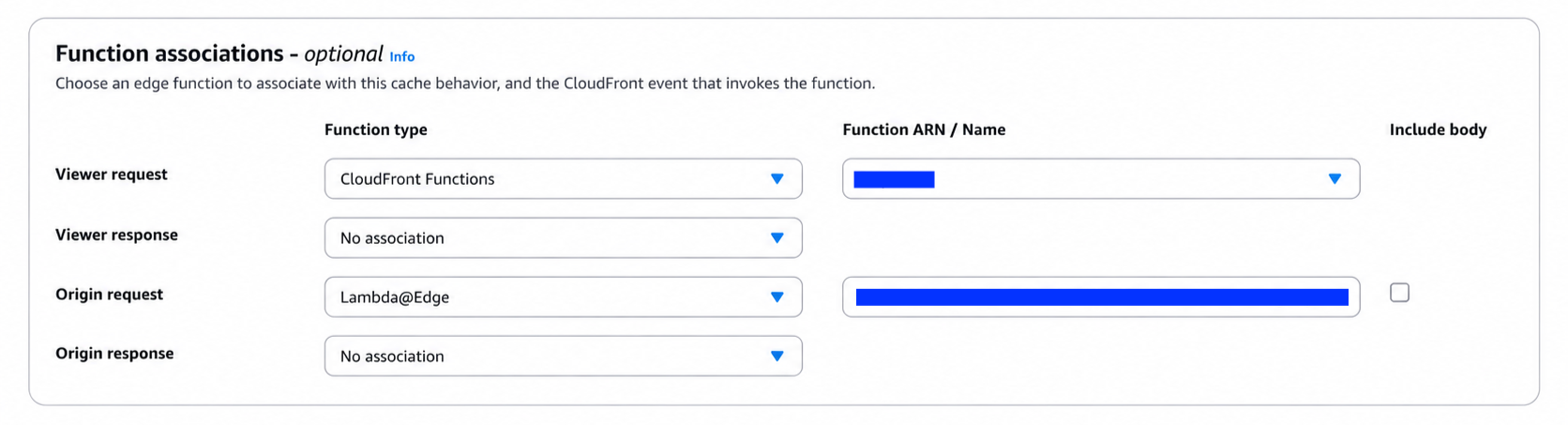 AWS cloudfront behavior settings 3
