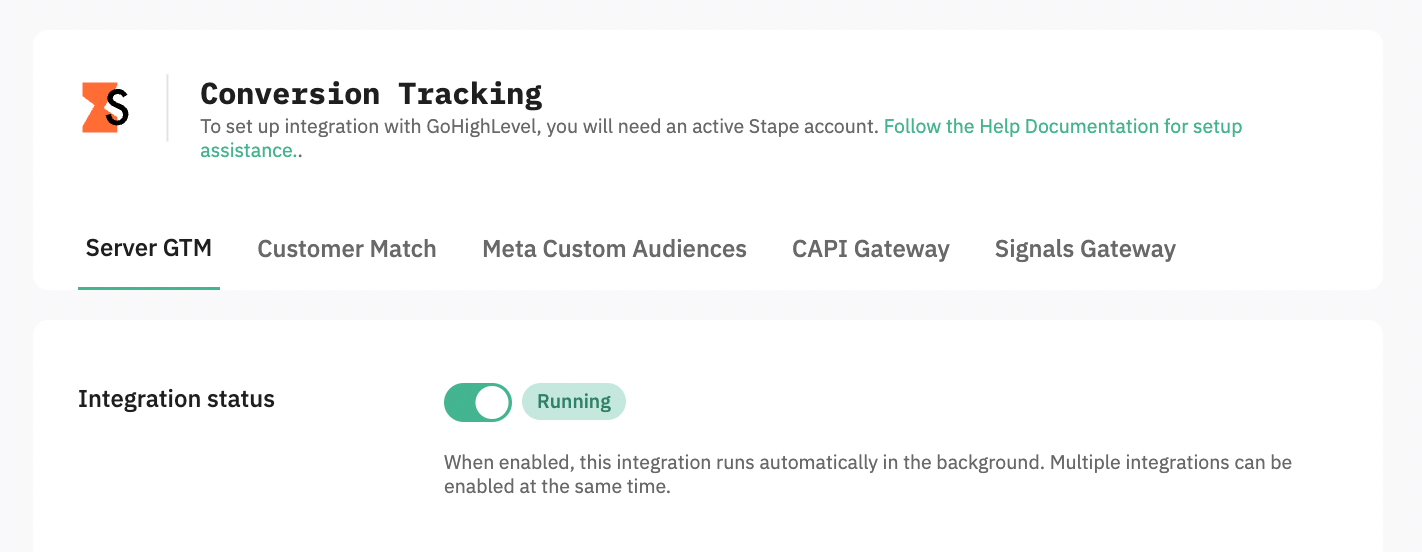 App setup