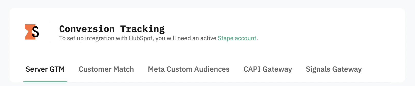 Activate integration