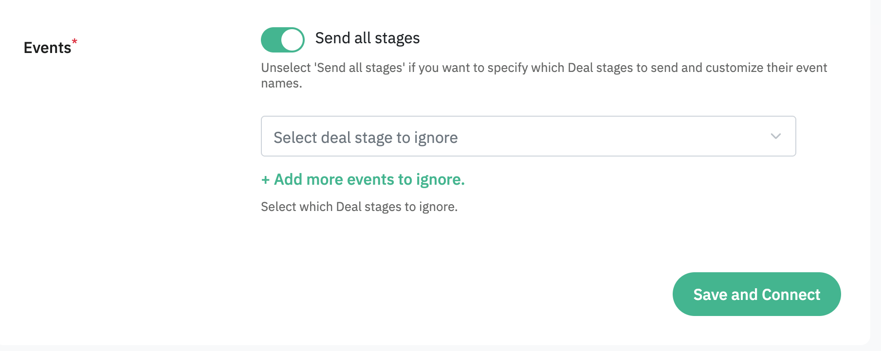 "Send all statuses" toggle
