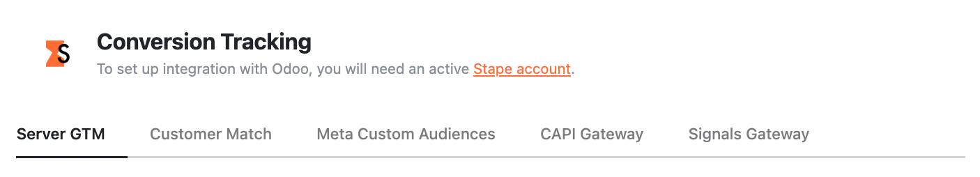 Stape's app can run multiple integrations at the same time