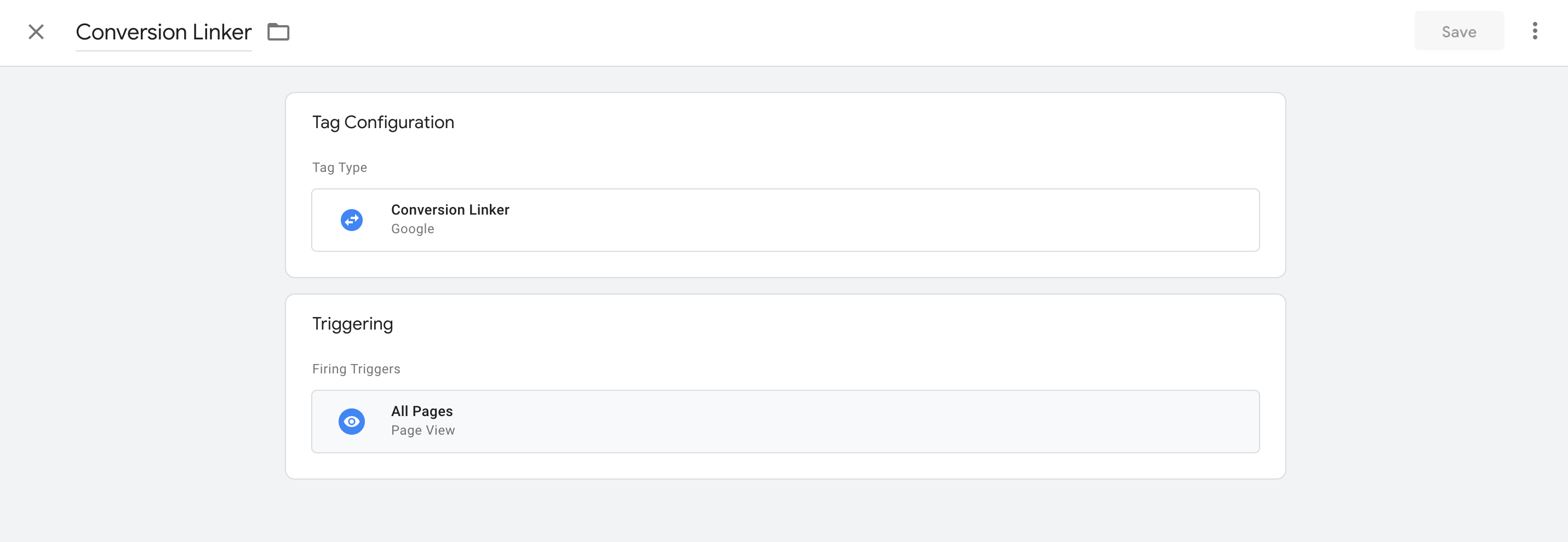Conversion Linker tag for Google Ads