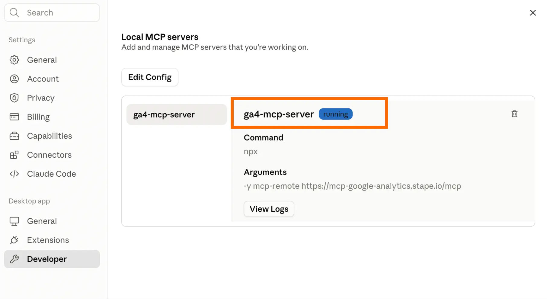 Google Analytics MCP Server