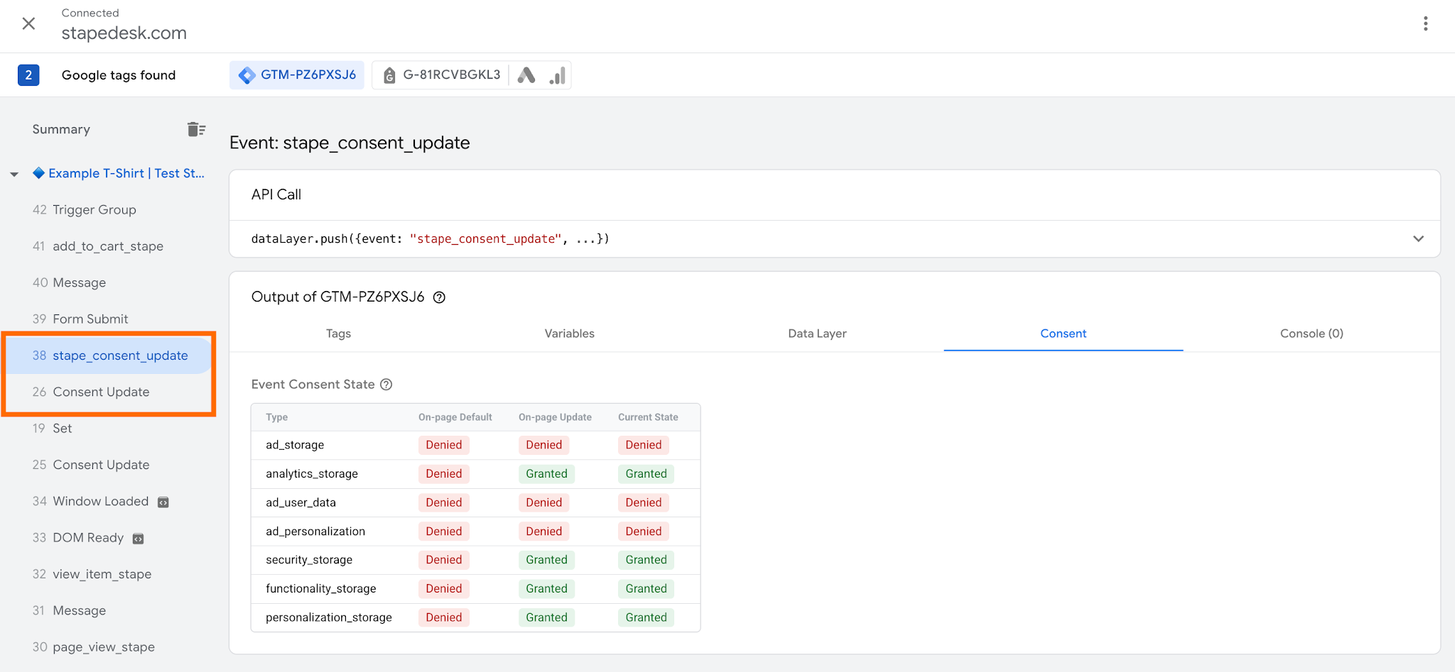 Check the debug window and ensure that