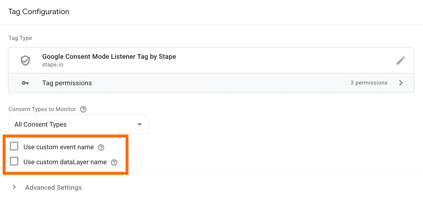 Configure the tag.