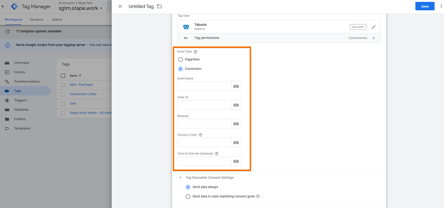 Conversion config