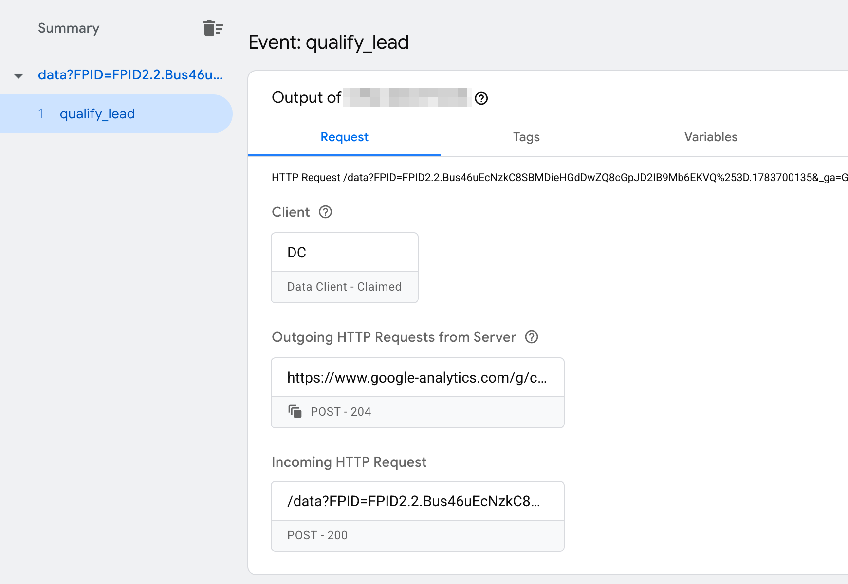 Claimed webhook request